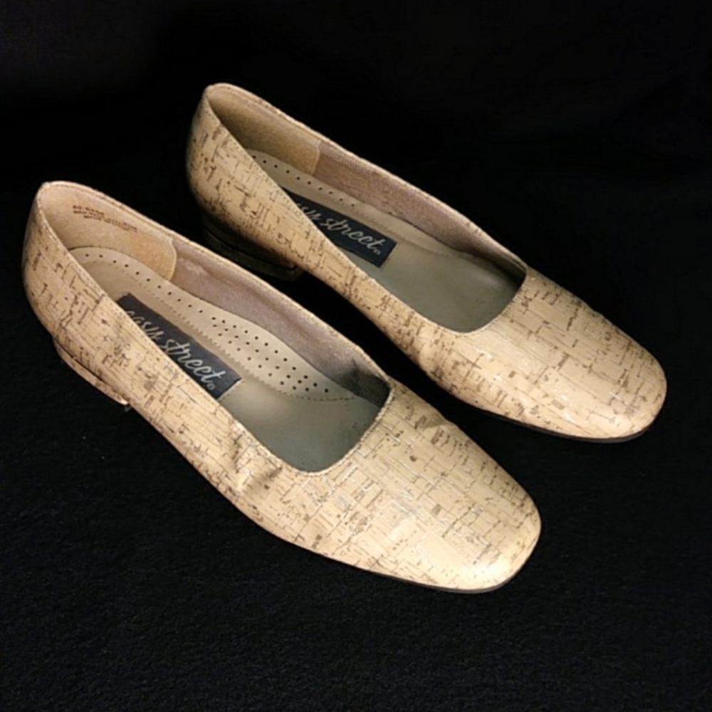 Easy Street Cork-look Slip-On Pumps